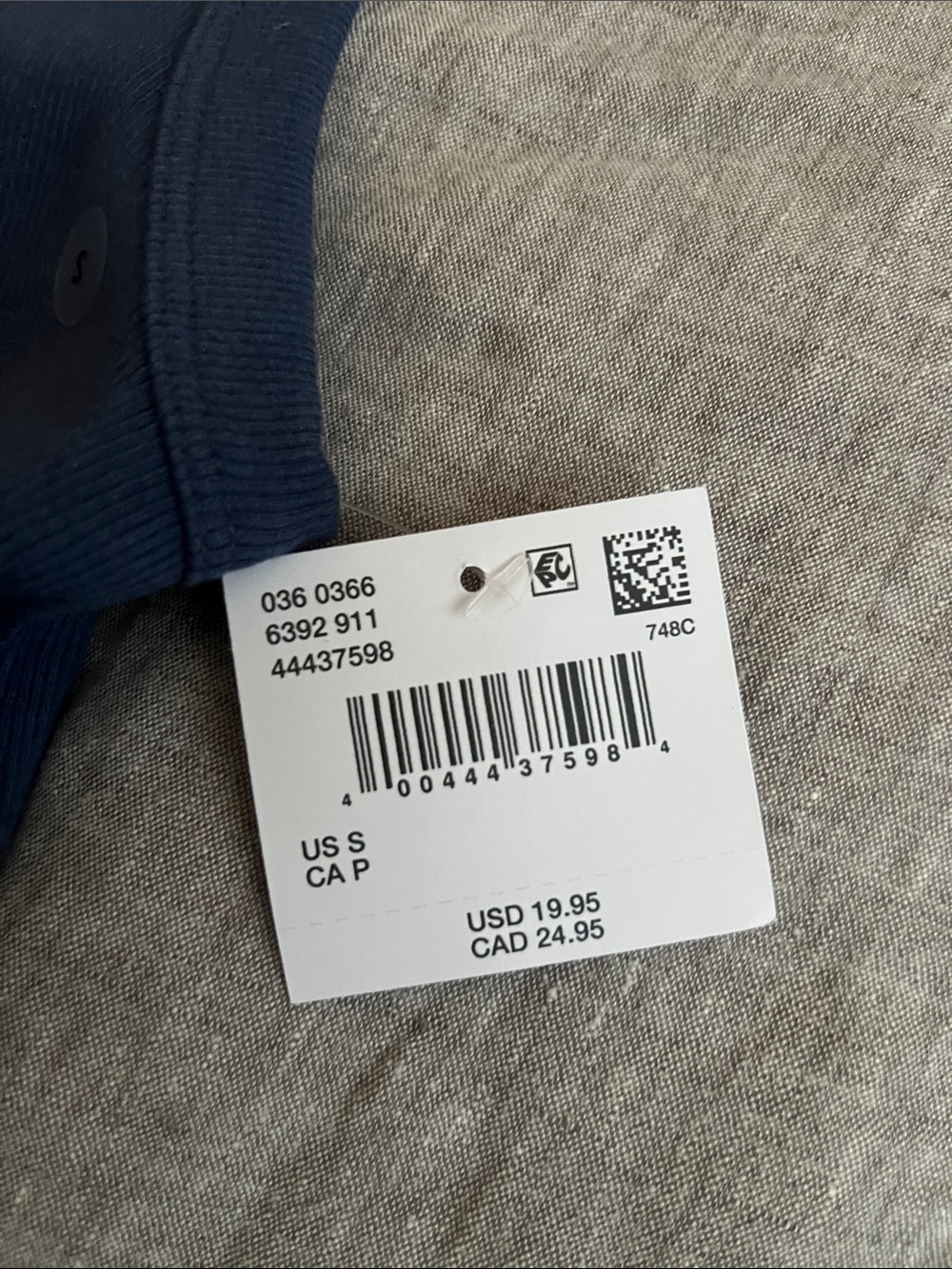 AE Navy Ribbed Tank Top - Picture 4 of 6